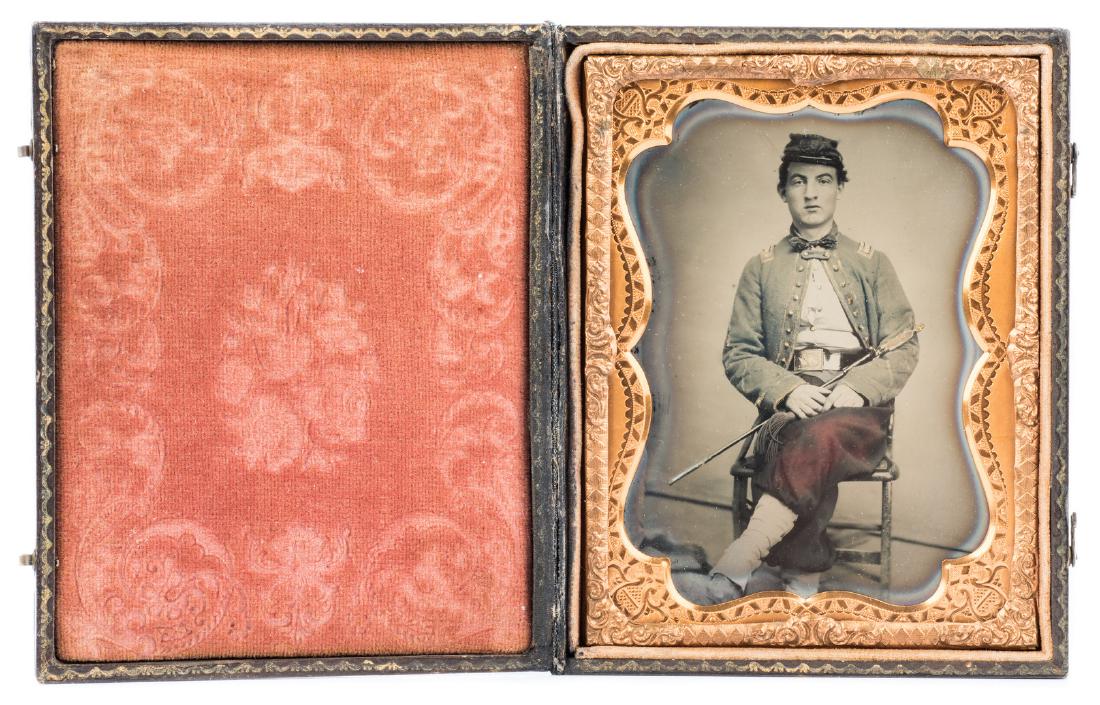 Confederate Zouave Ambrotype, Quarter Plate (1 of 5)