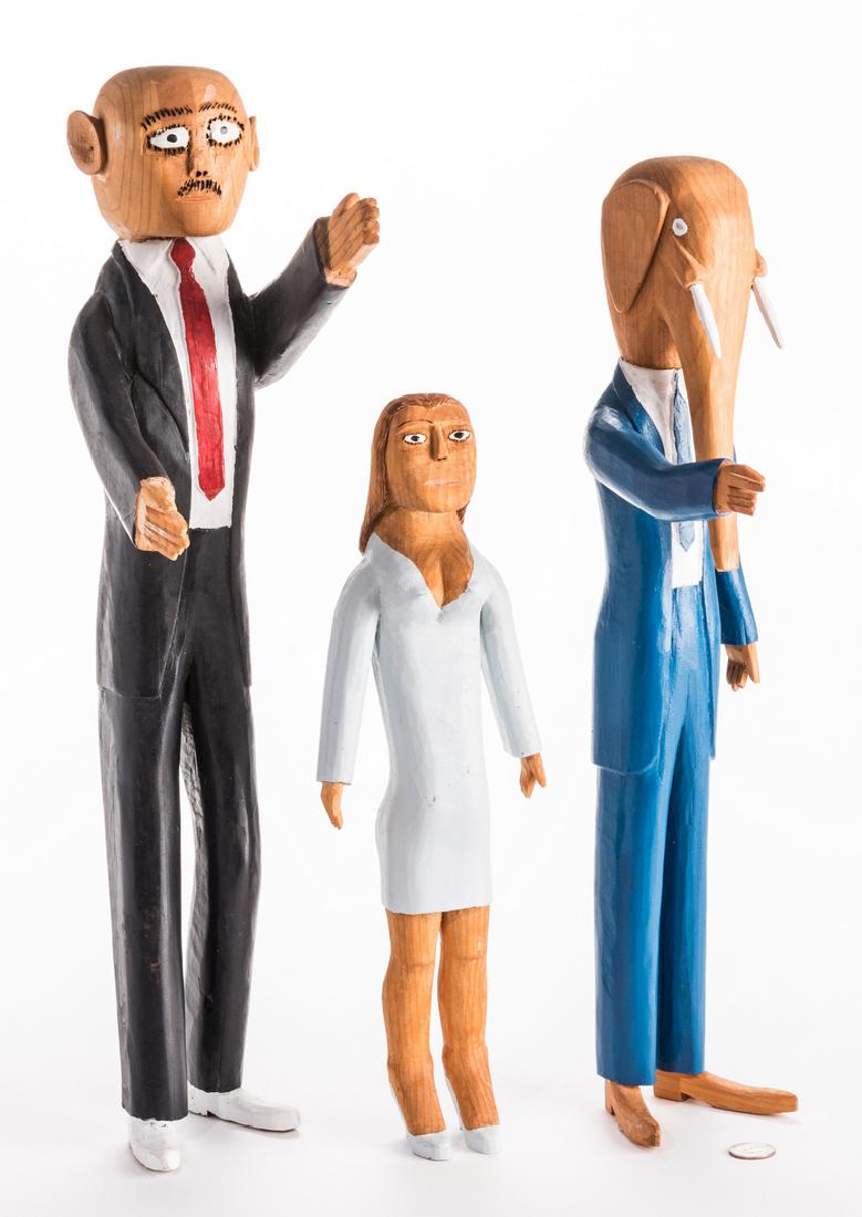 3 Sulton Rogers Folk Art Carvings (1 of 8)