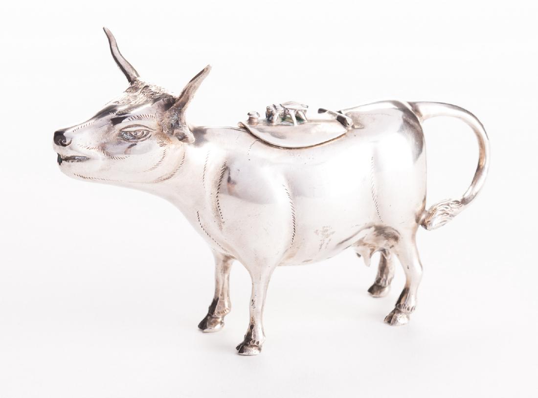 German Sterling Cow Creamer (1 of 9)