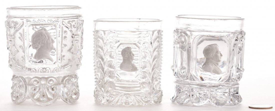 3 French Sulfide Glass Tumblers (1 of 11)