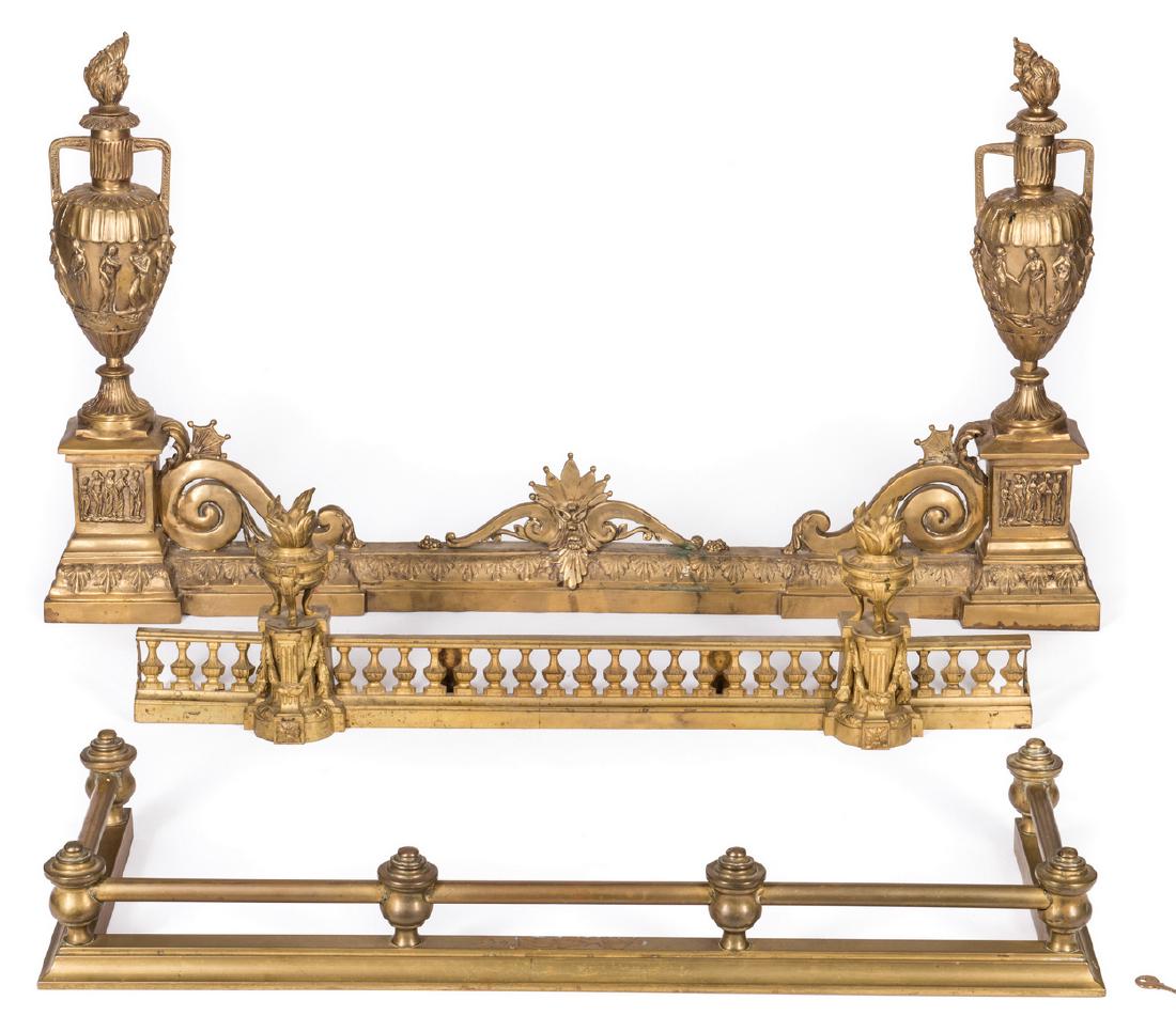 3 Brass Fireplace Fenders (1 of 14)