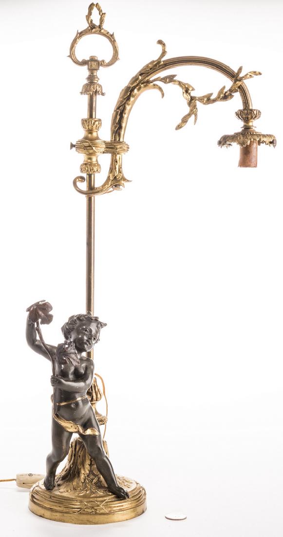 French Neoclassical Bronze Lamp (1 of 9)
