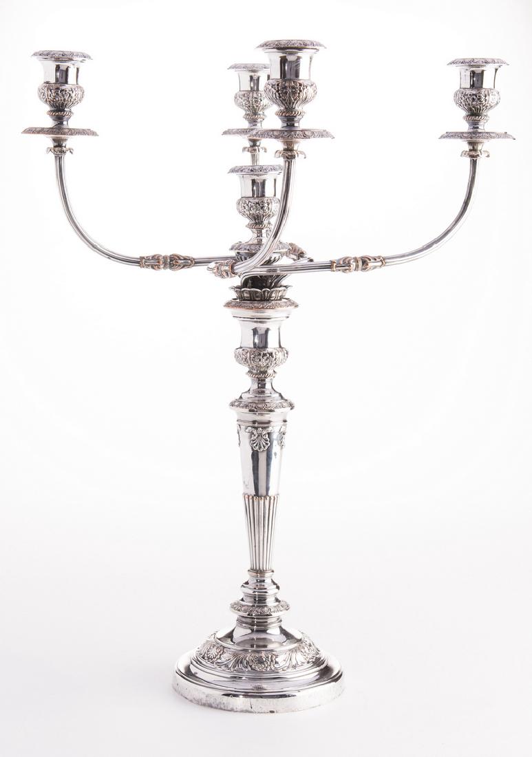 Monumental Sheffield 5-Arm Candelabra (1 of 10)
