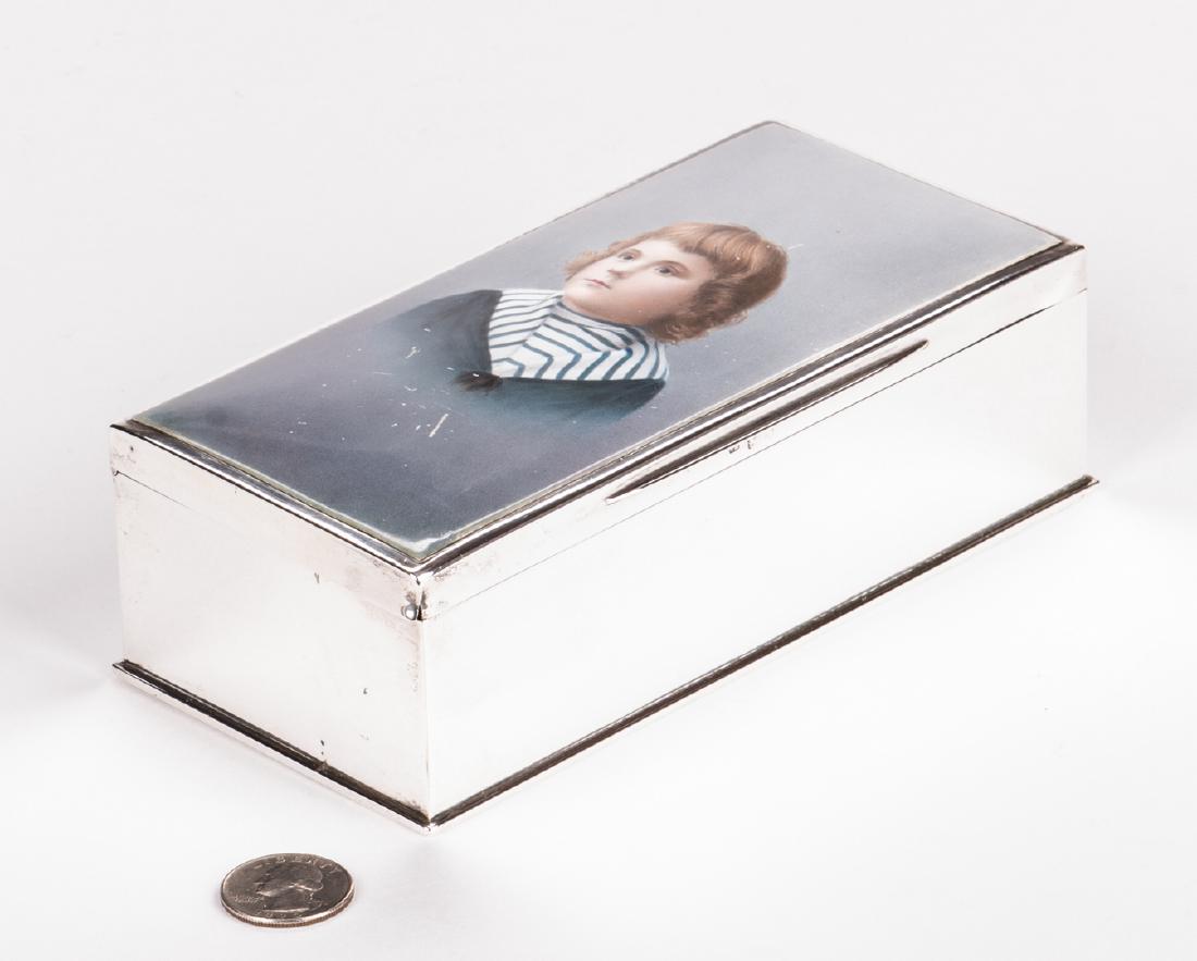 Sterling and Porcelain Child Portrait Box (1 of 8)