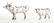 2 German Sterling Cow Creamers