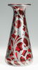 Ruby Glass Vase with Sterling Overlay - 2