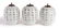 3 Chinese Porcelain Ginger Jars w/Peonies - 2