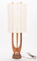 Mid-Century Modern Sculptural Teak Lamp
