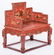 Chinese Red Lacquer Throne Chair - 3