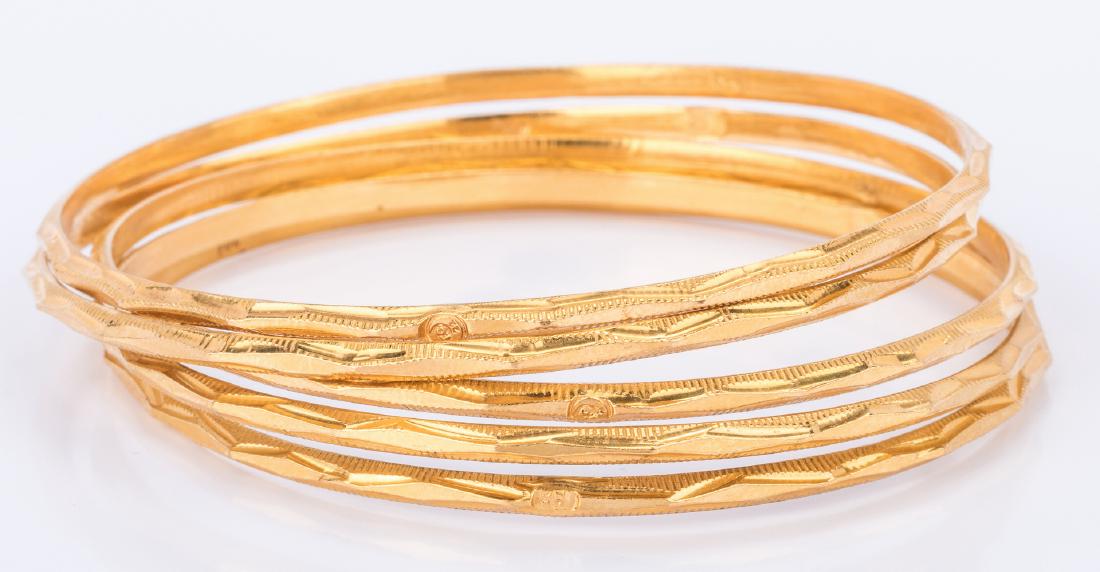 Set Five 22K Gold Bangles (1 of 9)