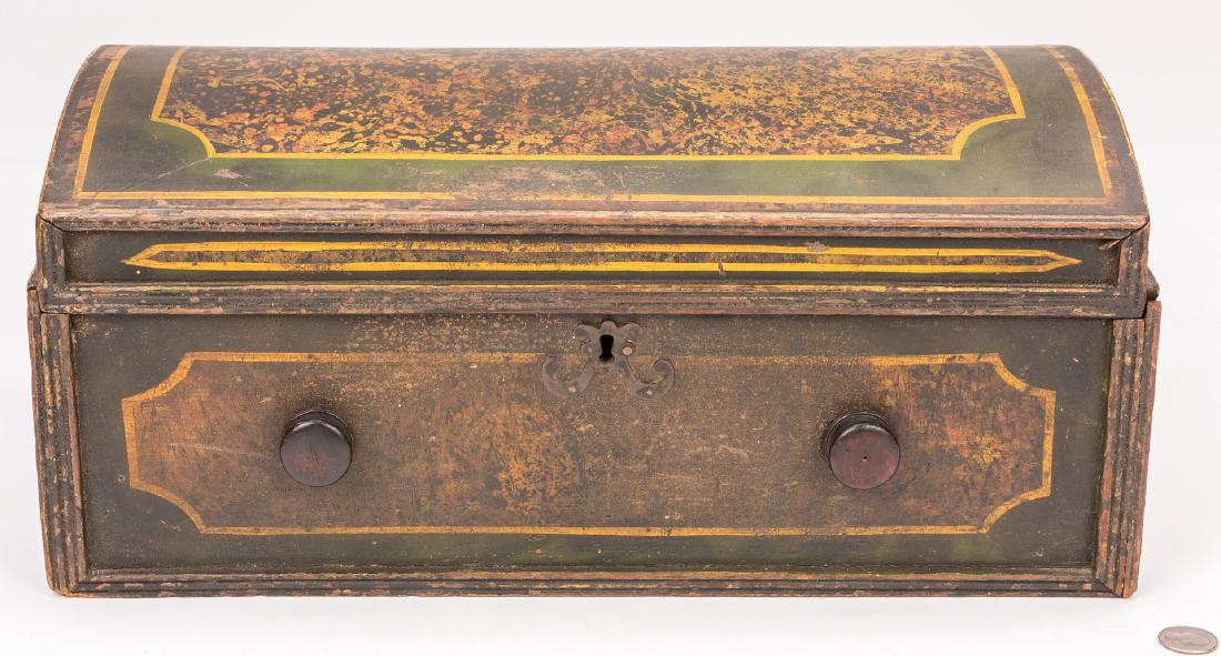 New England Paint Decorated Dome Box (1 of 13)