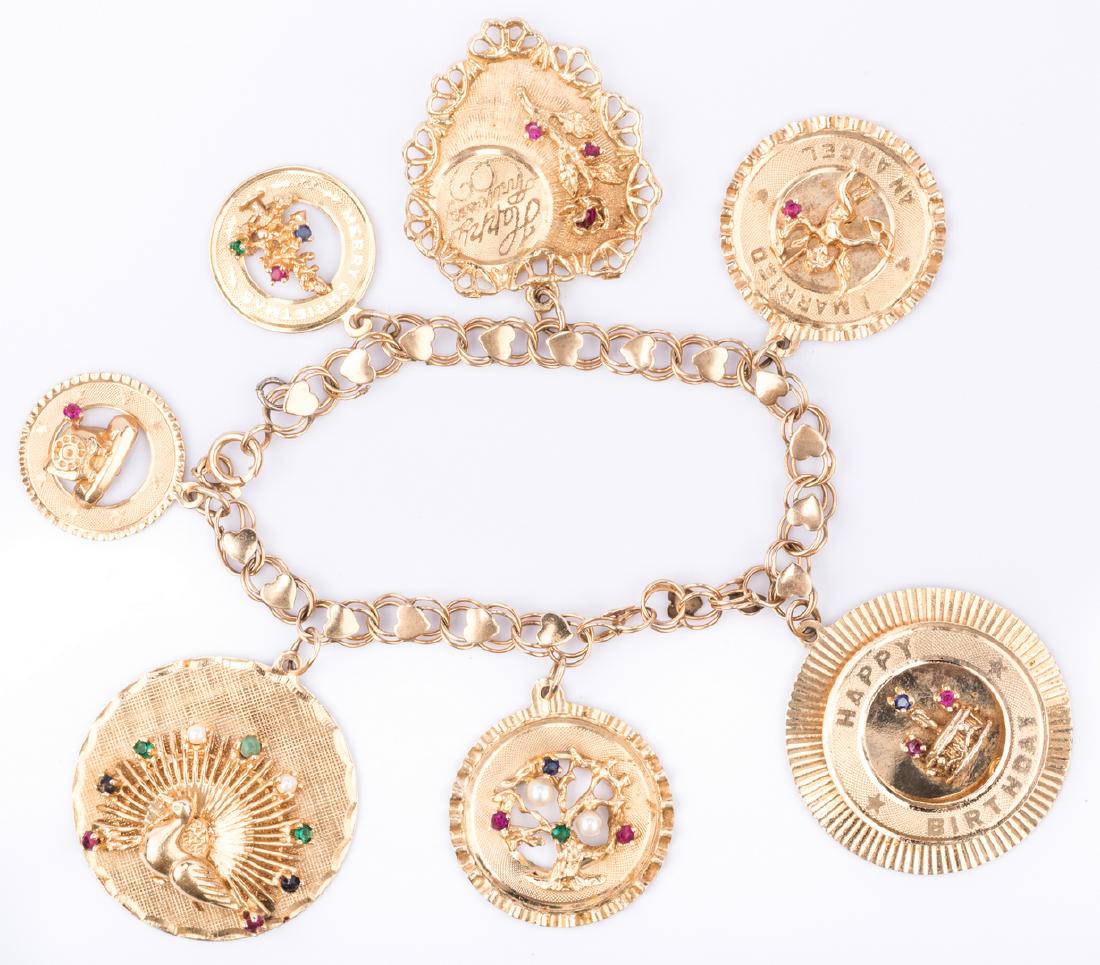 14K Holiday Charm Bracelet (1 of 7)