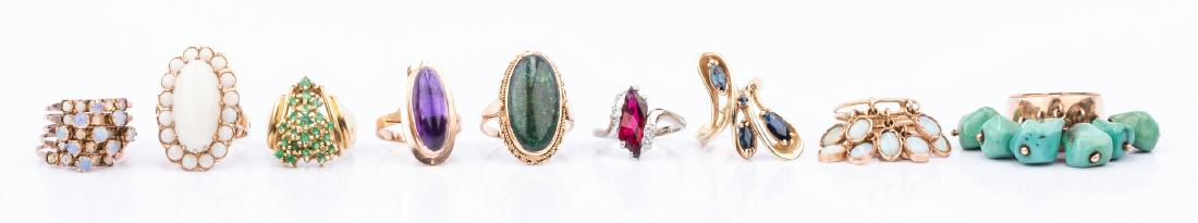 Group of 9 Cocktail Rings (1 of 15)