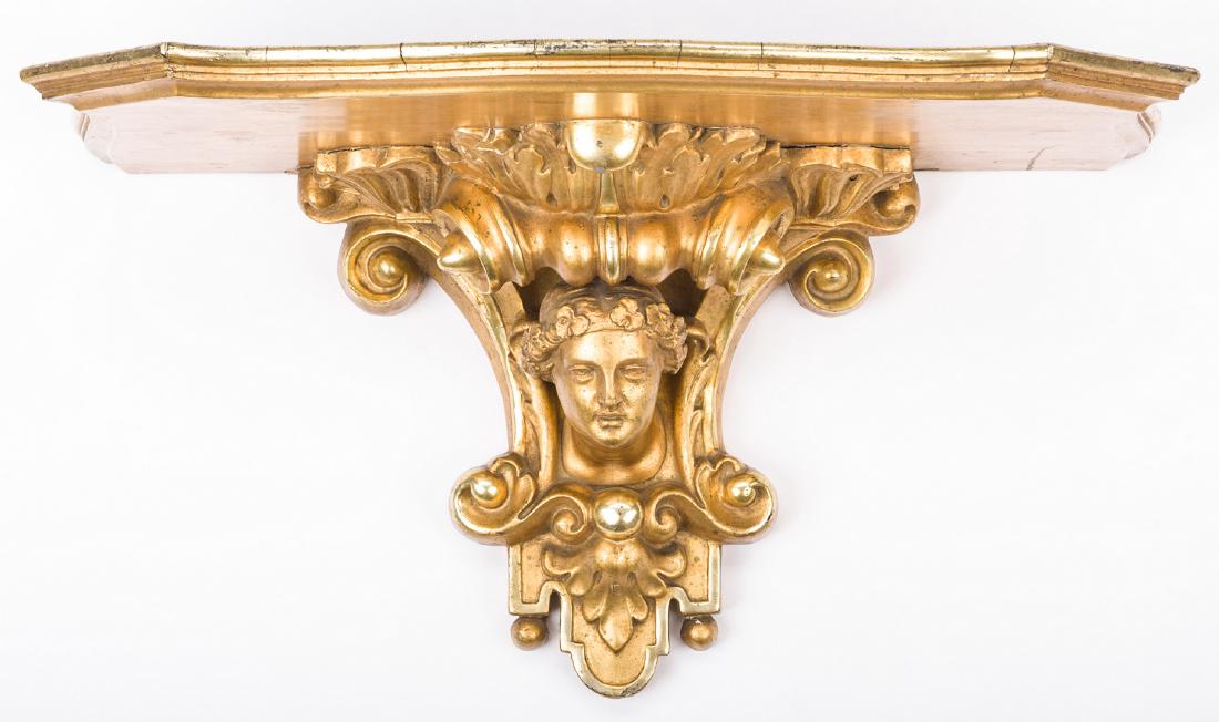 Continental Carved Gilt Wood Wall Bracket (1 of 7)