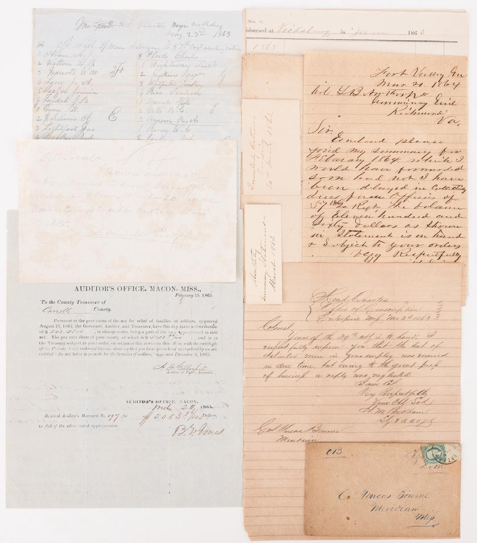 7 Civil War CSA Military Documents, inc. Vicksburg (1 of 20)