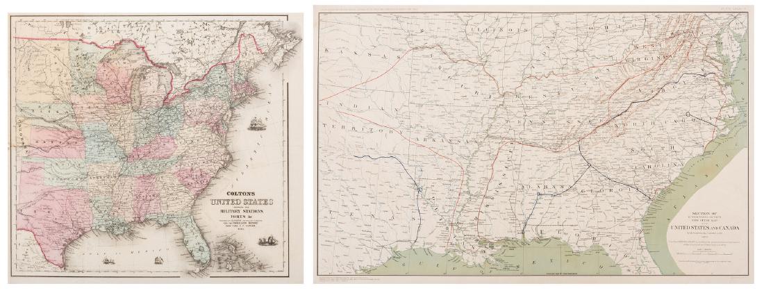 2 Colton Civil War Maps, Military Stations & Forts, 3 (1 of 17)