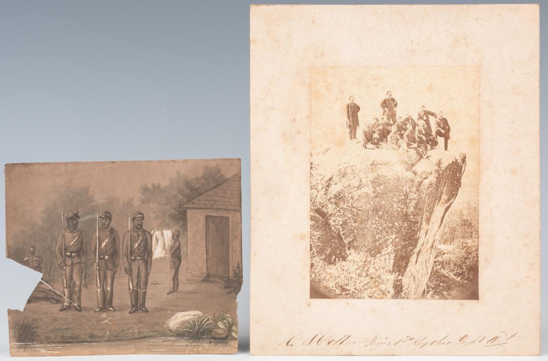 Civil War Drawing & Photograph, 2 items (1 of 13)