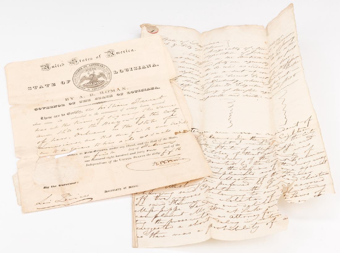2 Louisiana Documents, inc. Gov. A.B. Roman and Mayor (1 of 13)