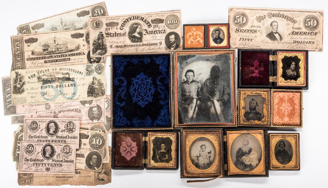 23 Civil War era items, inc. photos/bills (1 of 7)