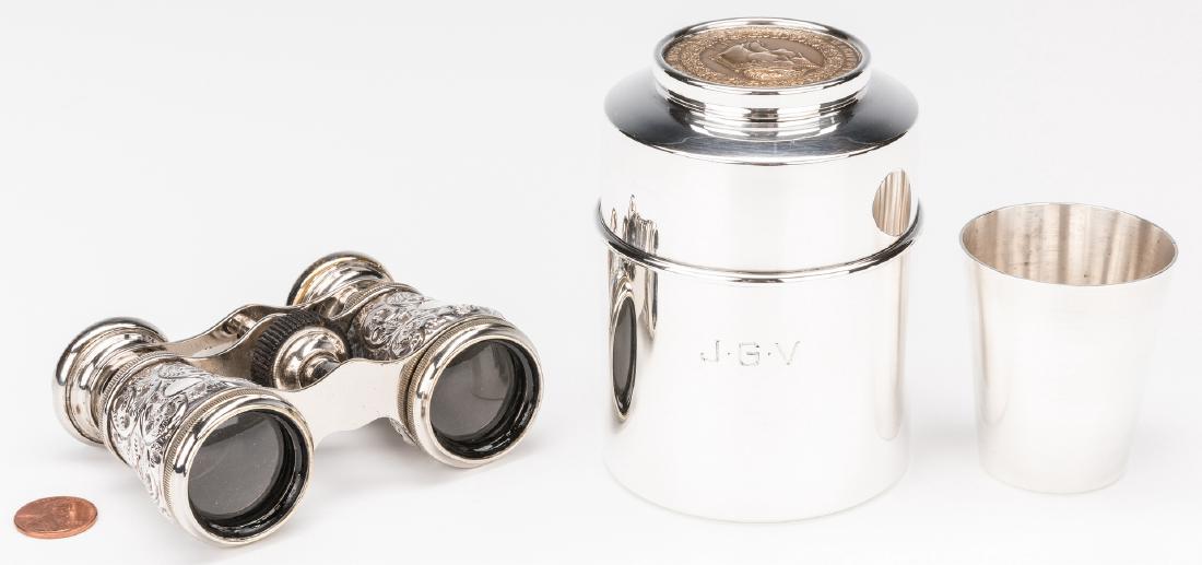 Silver Opera Glasses, Jigger and Cigarette Jar (1 of 14)