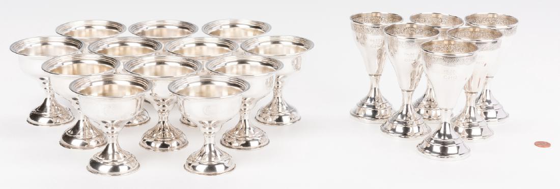 2 Sterling Stemware Sets, 18 items (1 of 12)