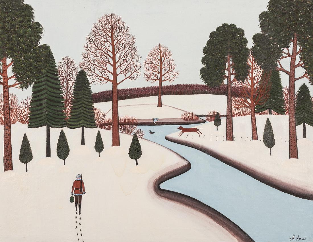 M. Korsak Painting - Winter Landscape (1 of 10)