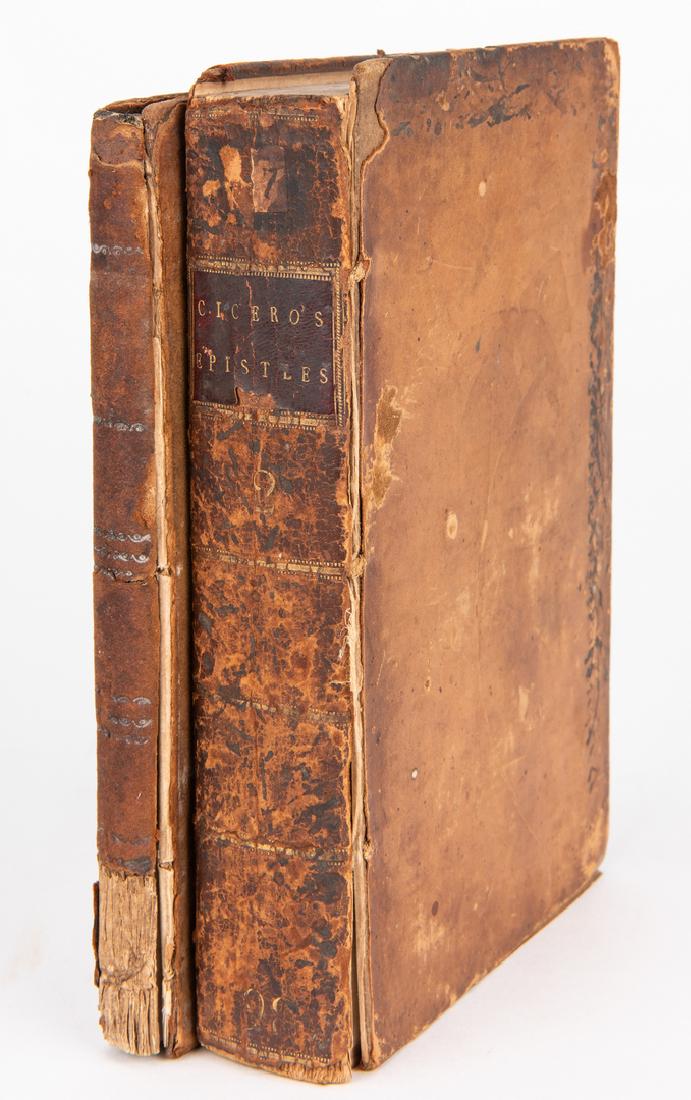 2 Library of John Marshall Books, inc. 1 Signed: Two (2) books from the library of U.S. Chief Justice and Secretary of State John Marshall (1755-1835) 1st item: John Marshall signed, Cicero's Epistles to Atticus, Vol. II, translated by William Guthr