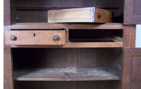 Early Southern inlaid cupboard Overton County, TN - 6