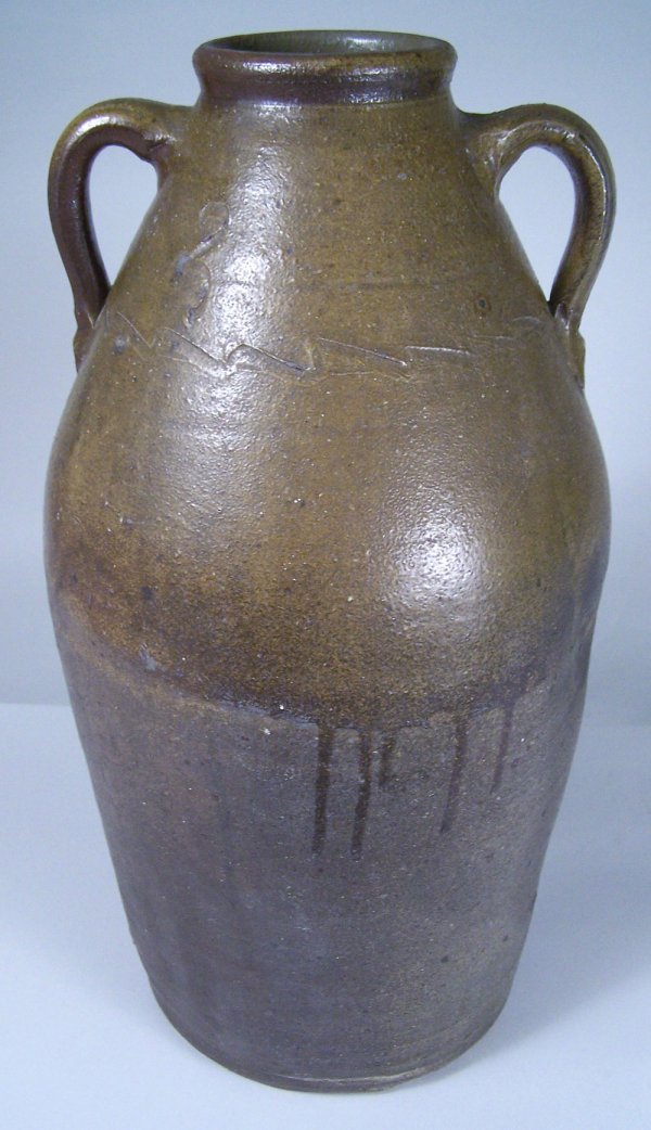 Middle Tennessee stoneware jar, signed G W Dunn - 2