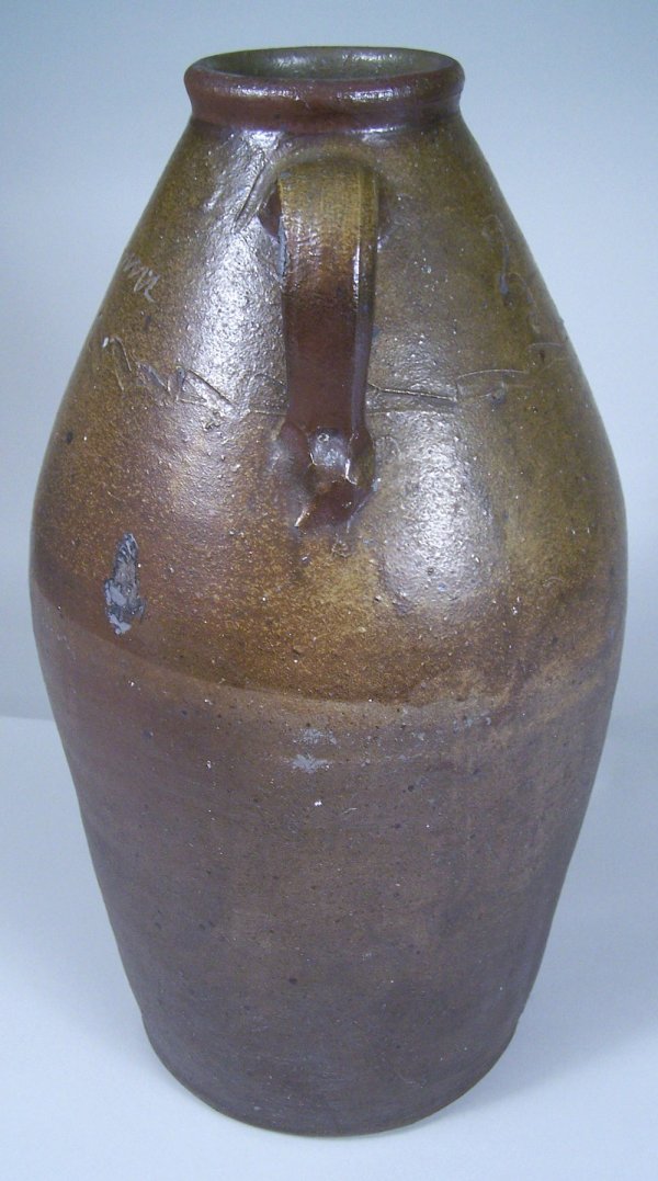 Middle Tennessee stoneware jar, signed G W Dunn - 3