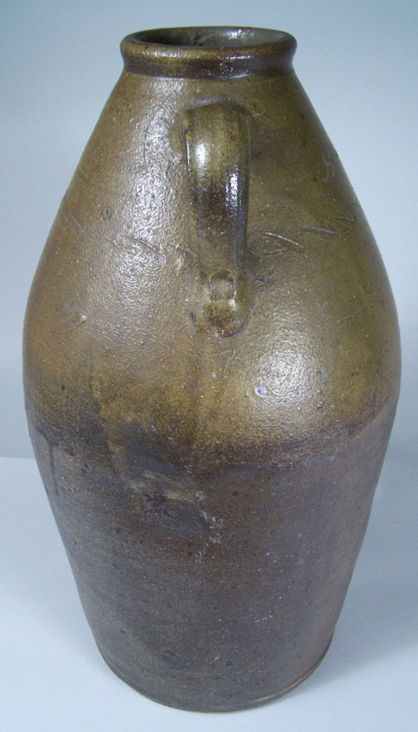 Middle Tennessee stoneware jar, signed G W Dunn - 4