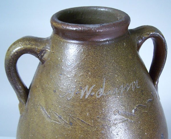 Middle Tennessee stoneware jar, signed G W Dunn - 5