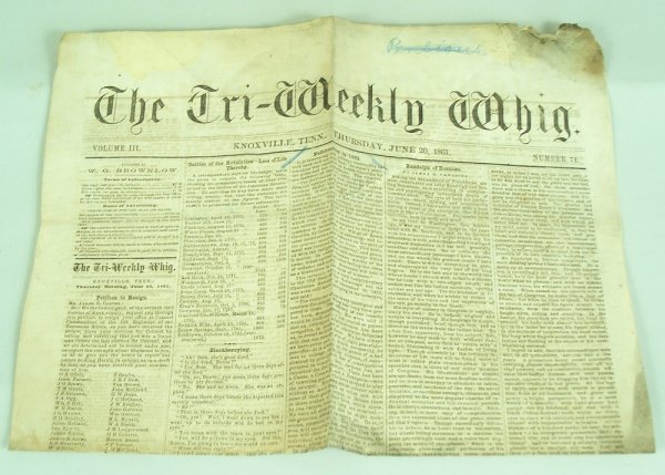 Parson Brownlow Civil War broadside and newspaper - 3