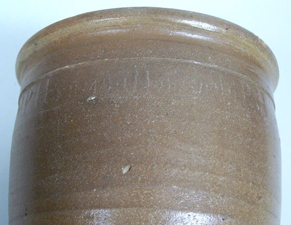 Tennessee pottery jar, M P Harmon, Greene County - 2