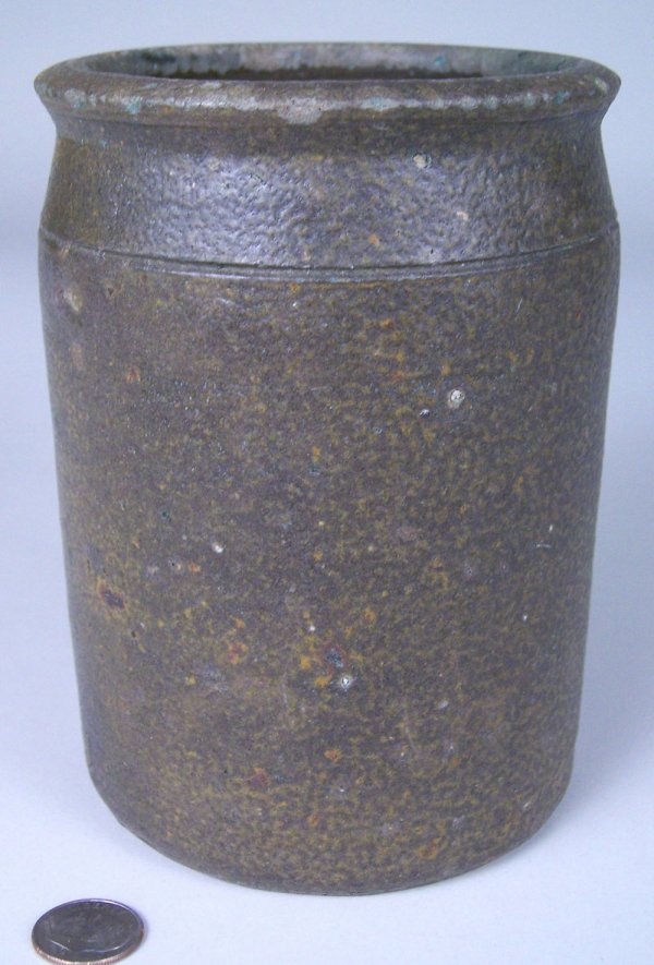 Early Southern jar, signed E. Gardner 1843