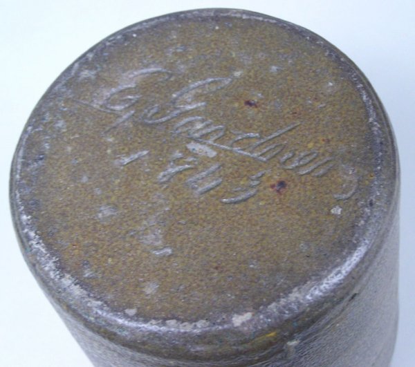 Early Southern jar, signed E. Gardner 1843 - 2