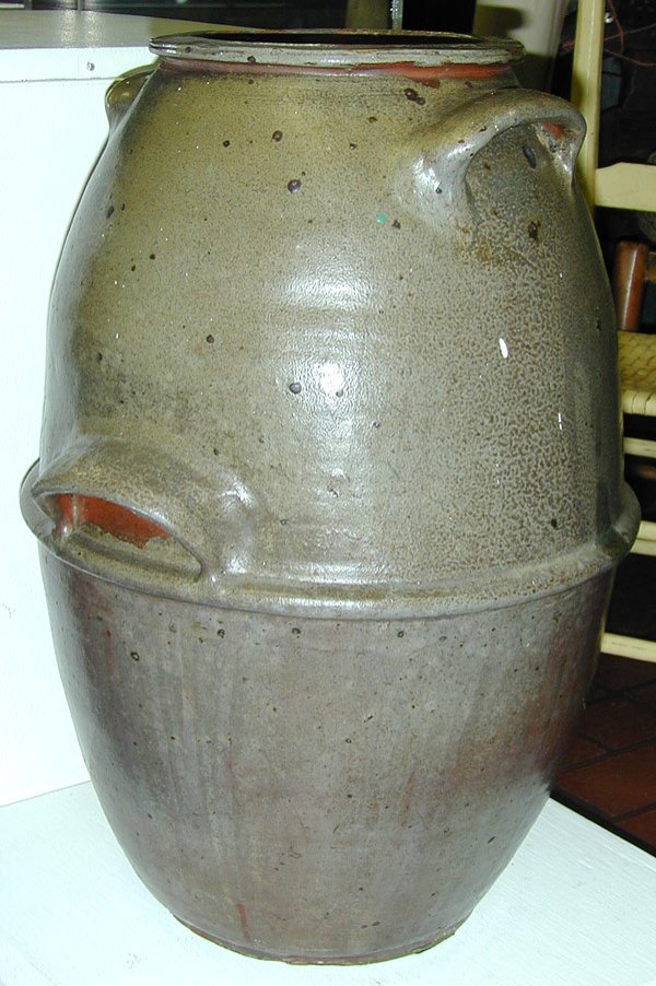 Large West Tennessee stoneware jar, four handles - 5