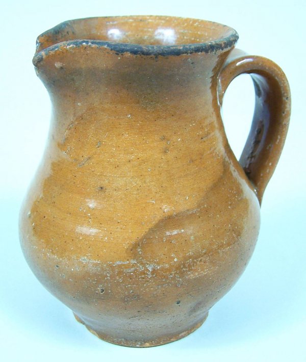 Greene County, TN redware pitcher, attrib. Haun 