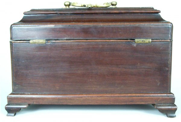 Inlaid tea caddy with compass stars - 5