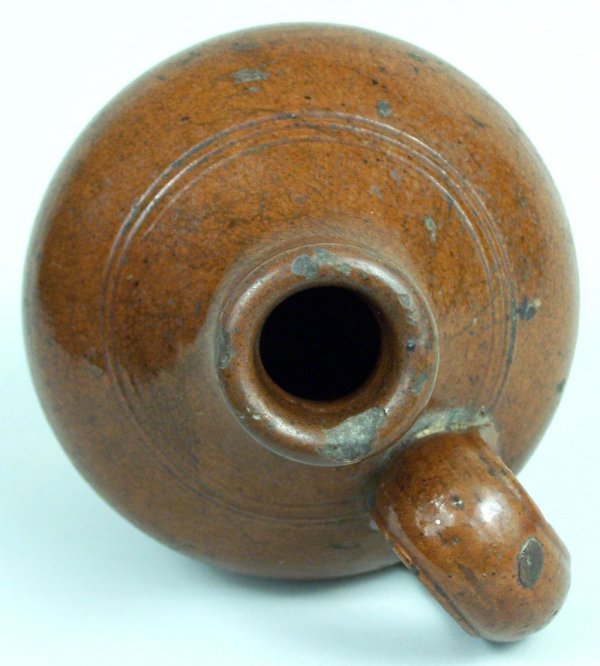 North Carolina Moravian redware jug - 5