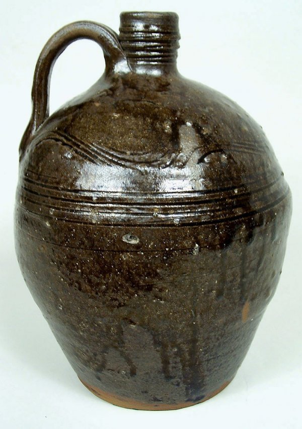 Early North Carolina alkaline glazed pottery jug