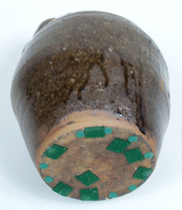 Early North Carolina alkaline glazed pottery jug - 4