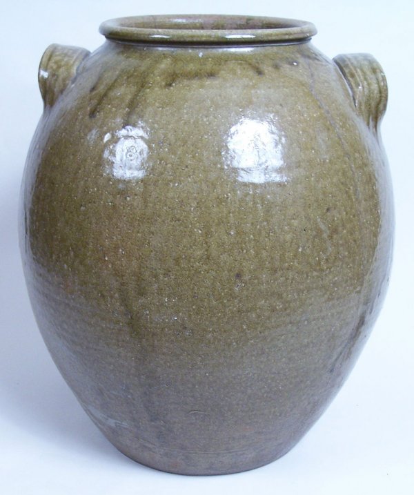 North Carolina pottery stoneware jar, stamped JFS - 2