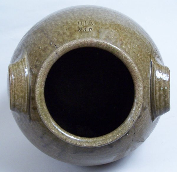 North Carolina pottery stoneware jar, stamped JFS - 4