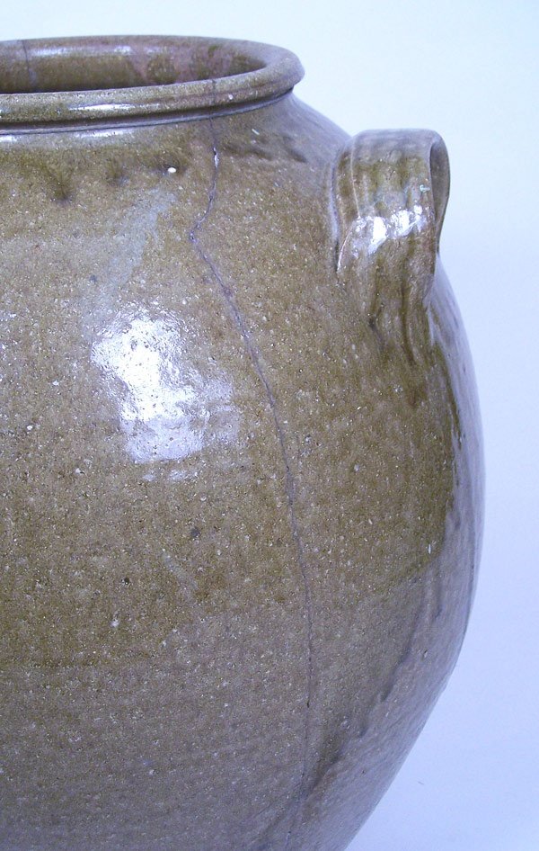 North Carolina pottery stoneware jar, stamped JFS - 6