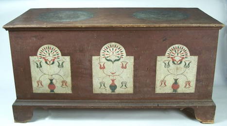 70:  Exceptional decorated Virginia chest, Wythe County