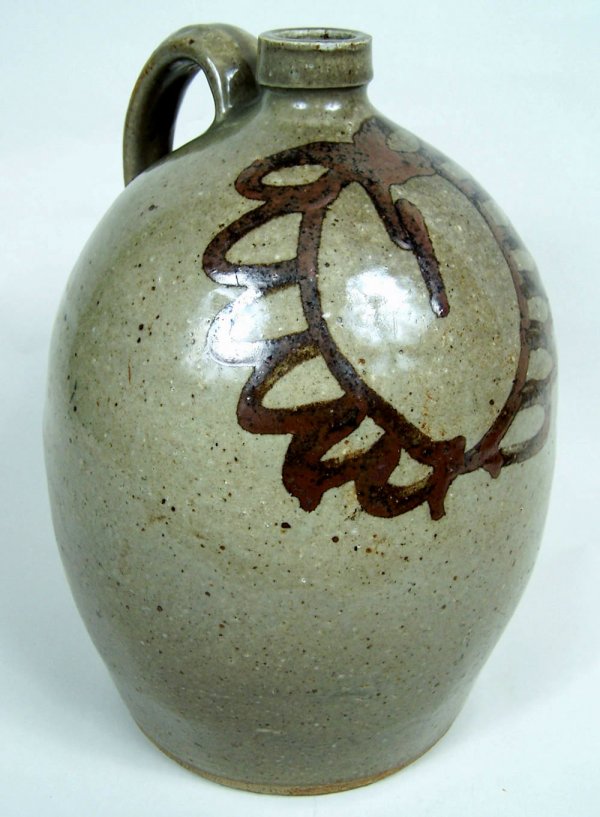 Edgefield South Carolina jug with slip decoration