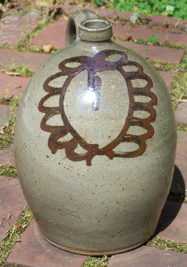 Edgefield South Carolina jug with slip decoration - 2