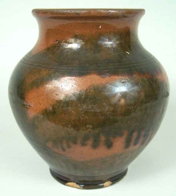 Greene County, Tennessee redware jar attrib. Haun - 2