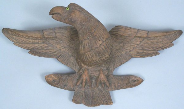 Folk art carved eagle, found in East Tennessee